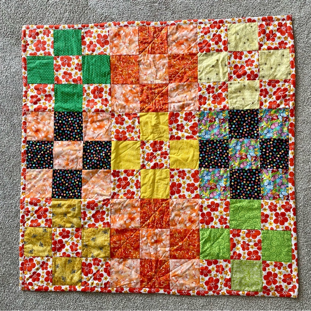 Colorful Handmade Patchwork Quilt